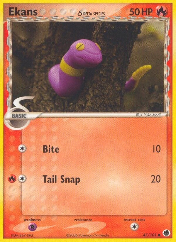 Image for Ekans (Delta Species) (47/101) (EX Dragon Frontiers) (DF) - Pokemon