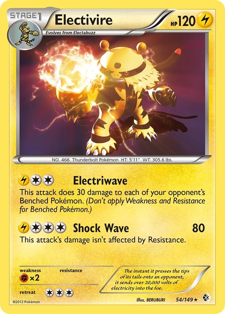 Image for Electivire (54/149) (Boundaries Crossed) (BCR) - Pokemon