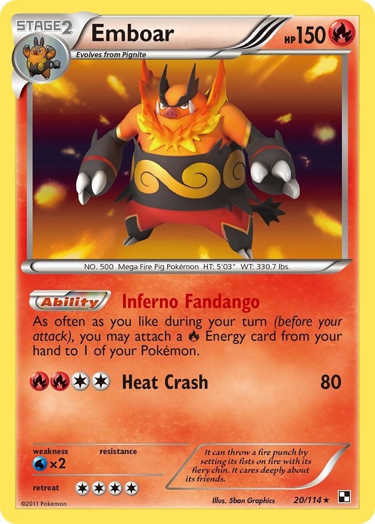 Image for Emboar (20) (20/114) (Black and White) (BLW) - Pokemon
