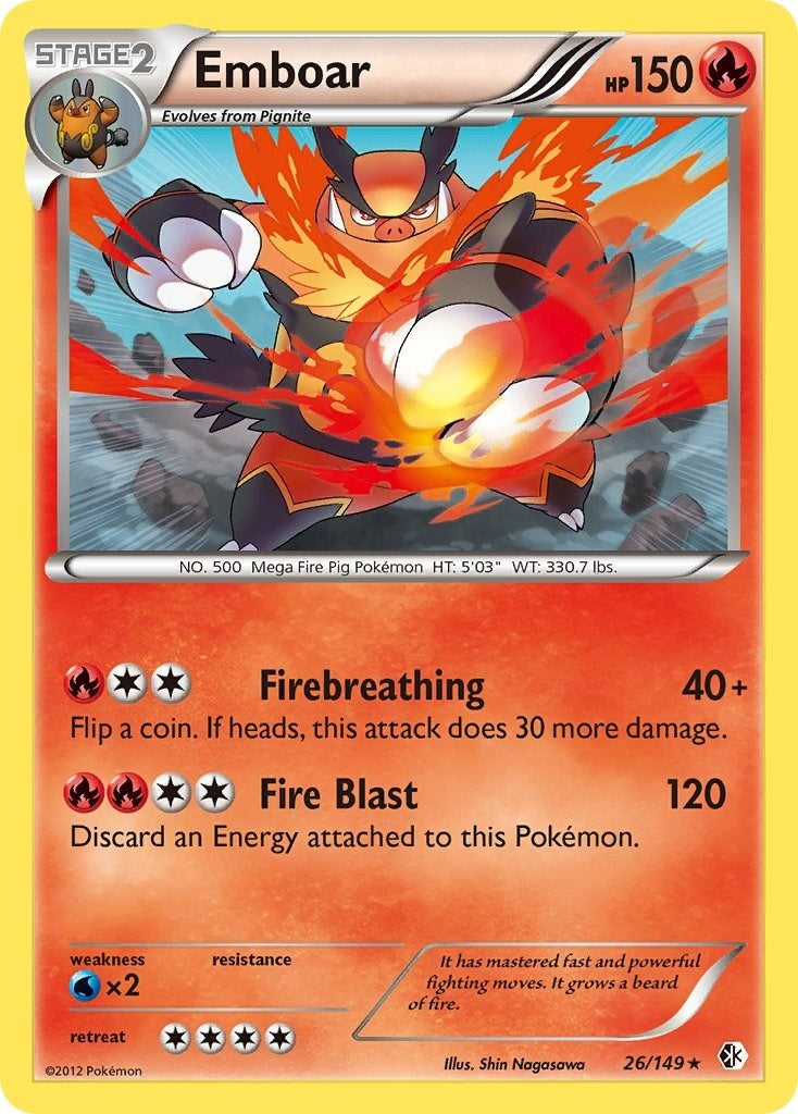 Image for Emboar (26/149) (Boundaries Crossed) (BCR) - Pokemon
