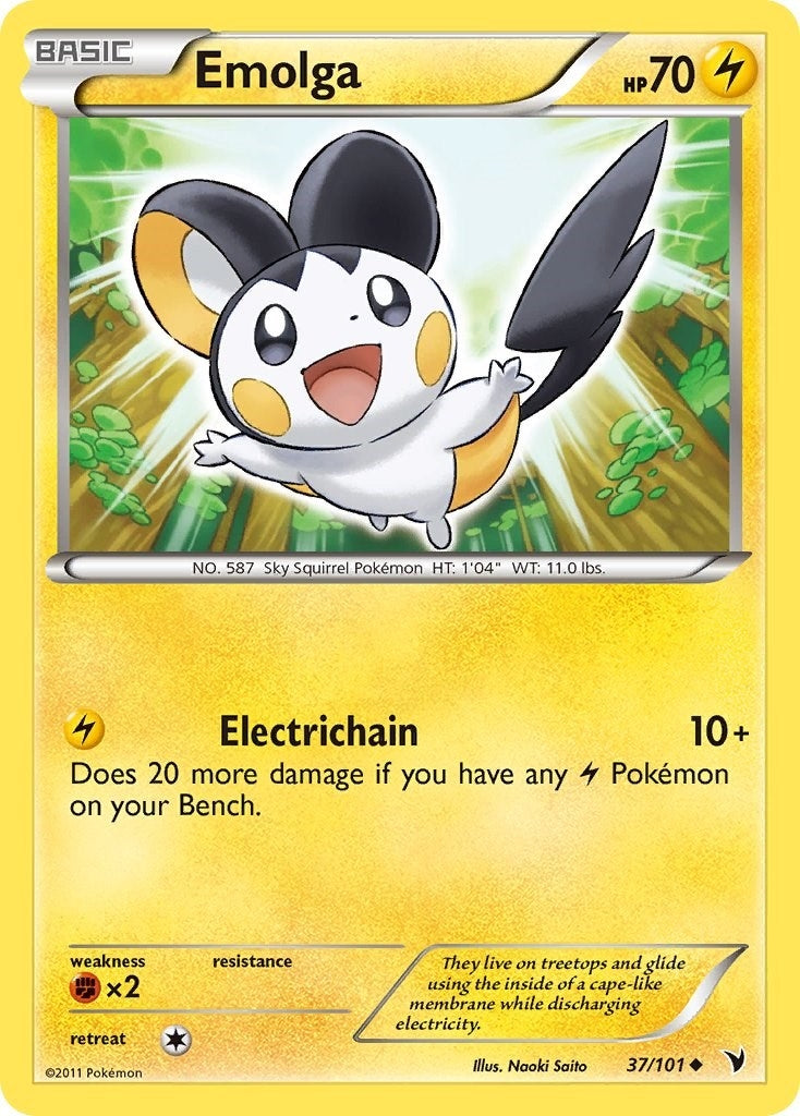Image for Emolga (37/101) (Noble Victories) (NVI) - Pokemon