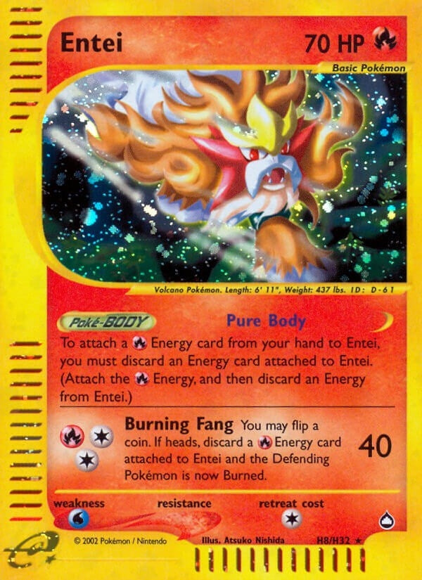 Image for Entei (H8) (H08/H32) (Aquapolis) (AQ) - Pokemon