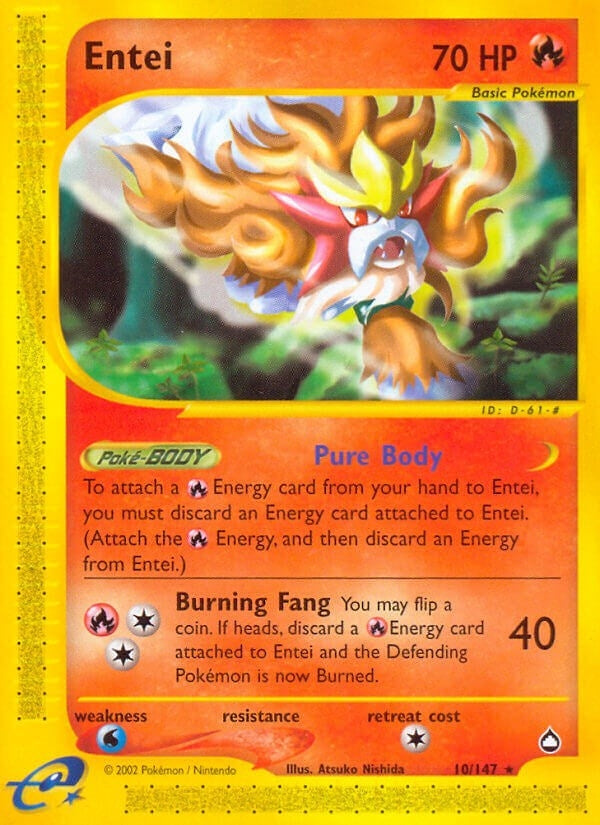 Image for Entei (010/147) (Aquapolis) (AQ) - Pokemon