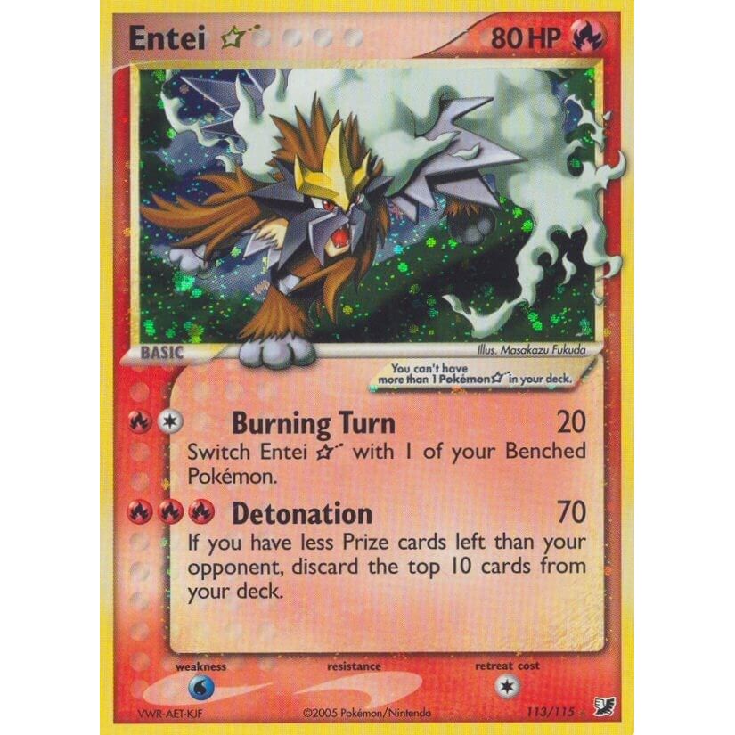 Image for Entei Star (113/115) (Unseen Forces) - Pokemon