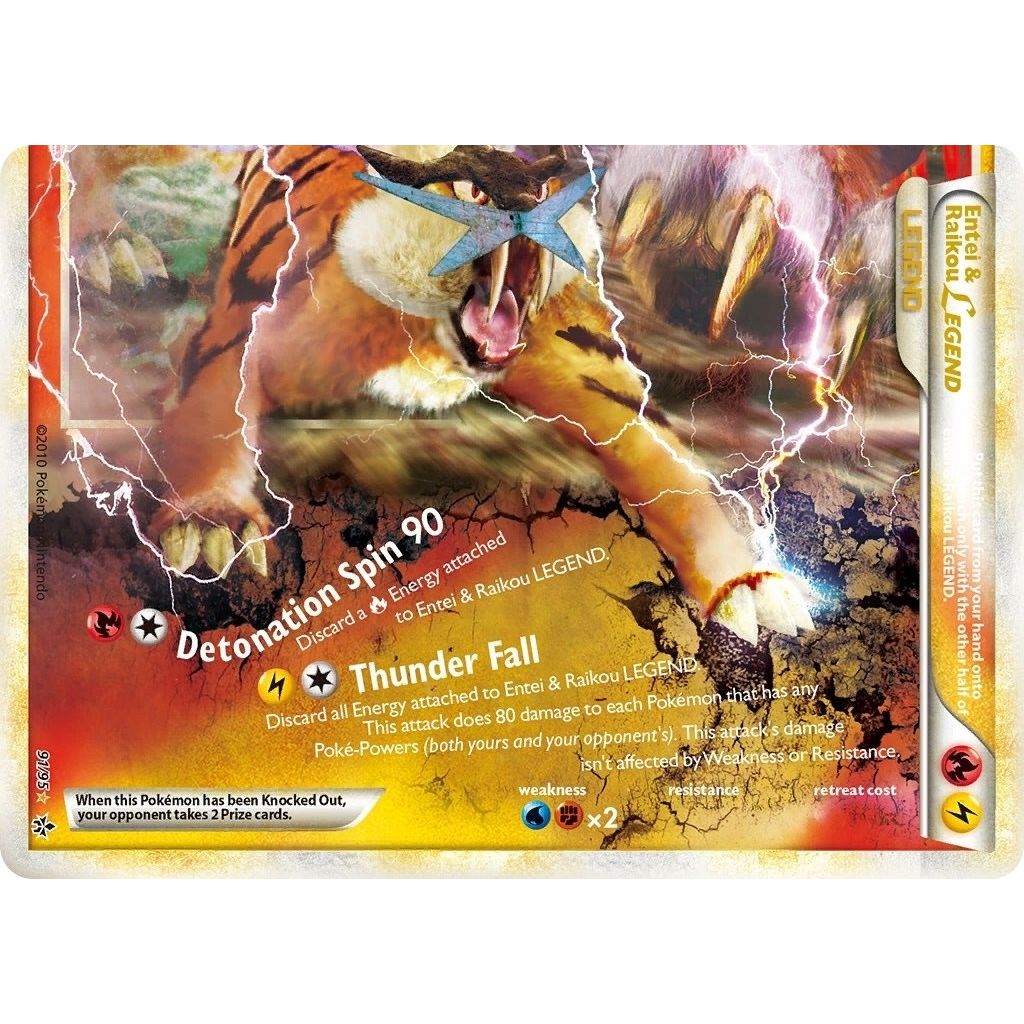 Image for Entei & Raikou Legend (bottom) (91/95) (Unleashed) - Pokemon