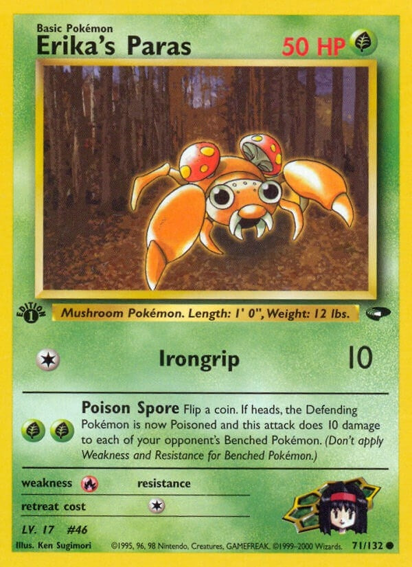 Image for Erika's Paras (071/132) (Gym Challenge) (G2) - Pokemon