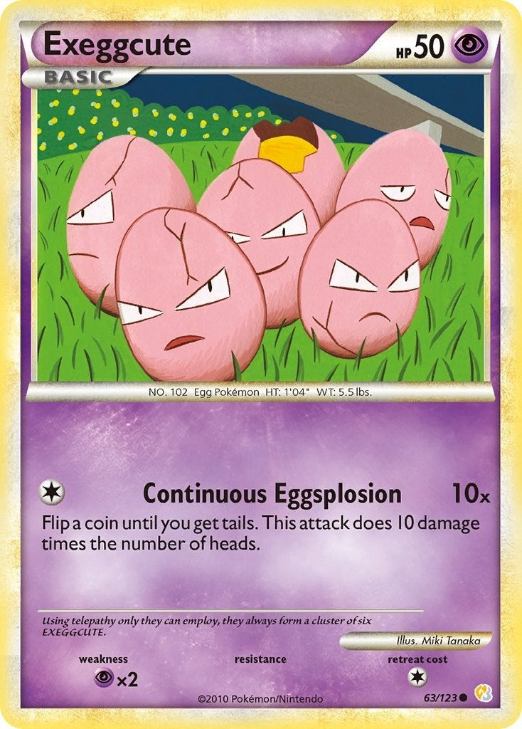 Image for Exeggcute (63/123) (HeartGold SoulSilver) (HS) - Pokemon