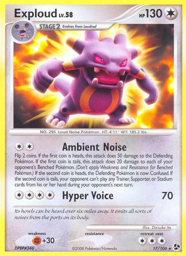 Image for Exploud (17/106) (Great Encounters) (GE) - Pokemon