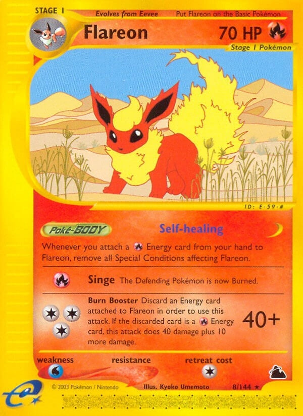 Image for Flareon (8) (008/144) (Skyridge) (SK) - Pokemon