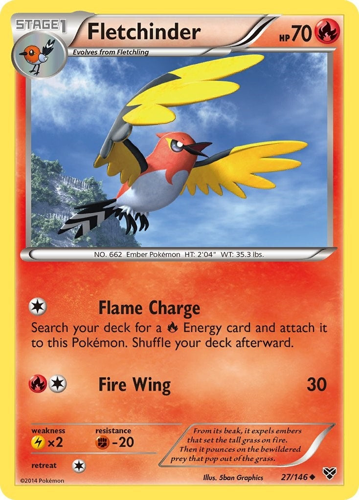 Image for Fletchinder (27/146) (XY Base Set) (XY) - Pokemon
