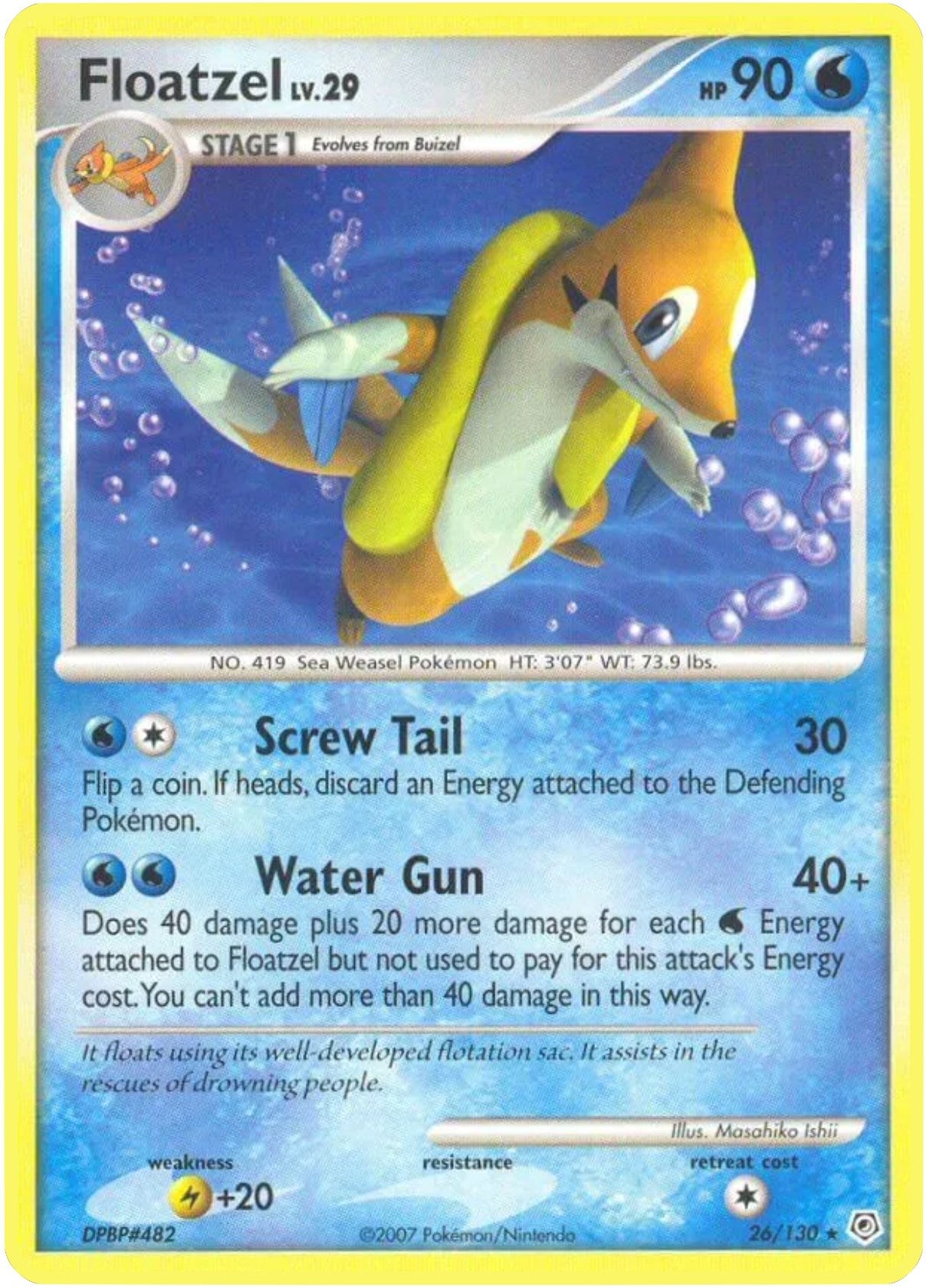 Image for Floatzel (26/130) (Diamond and Pearl) (DP) - Pokemon