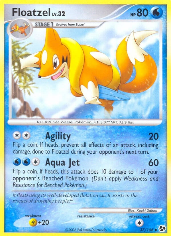 Image for Floatzel (37/106) (Great Encounters) (GE) - Pokemon