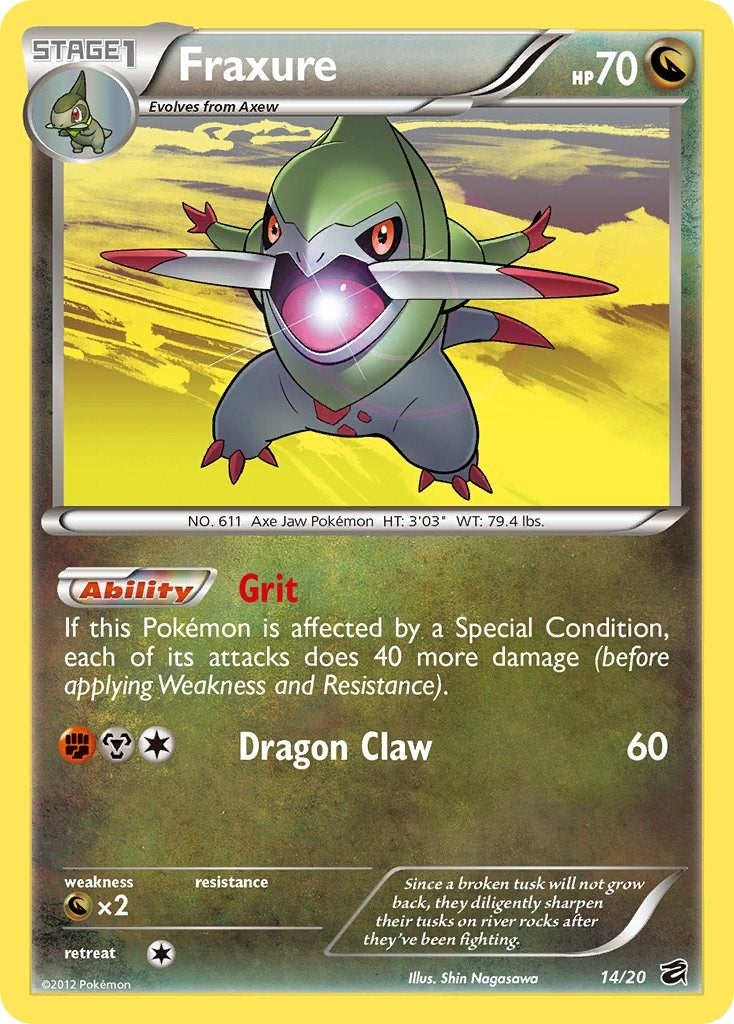 Image for Fraxure (14) (14/20) (Dragon Vault) (DRV) - Pokemon