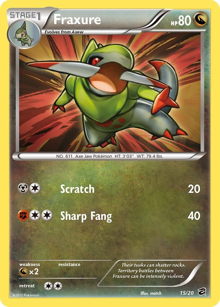Image for Fraxure (15) (15/20) (Dragon Vault) (DRV) - Pokemon