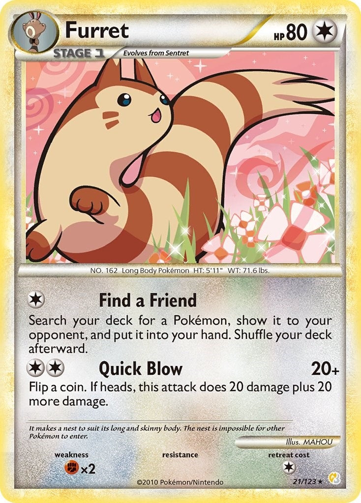 Image for Furret (21/123) (HeartGold SoulSilver) (HS) - Pokemon