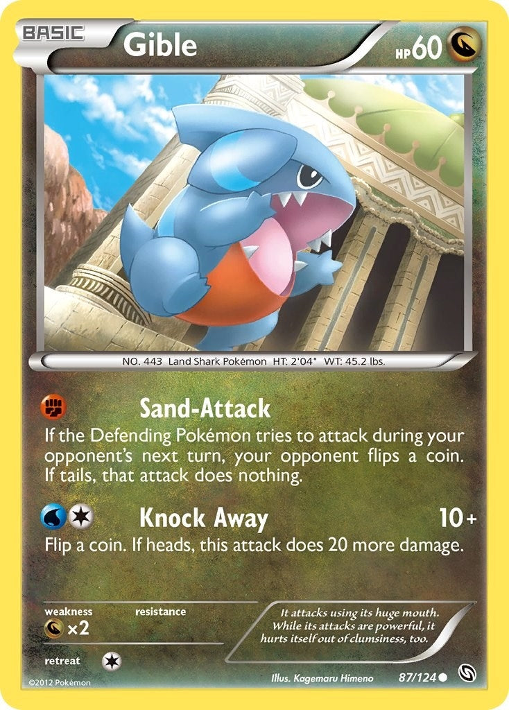 Image for Gible (87) (87/124) (Dragons Exalted) (DRX) - Pokemon