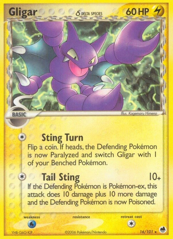 Image for Gligar (Delta Species) (16/101) (EX Dragon Frontiers) (DF) - Pokemon