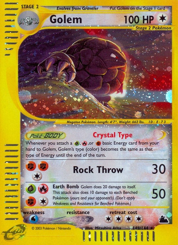 Image for Golem (148/144) (Skyridge) (SK) - Pokemon