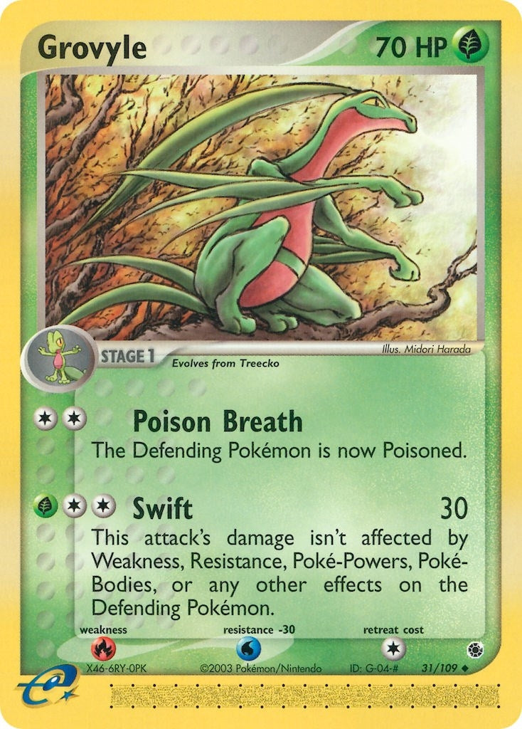 Image for Grovyle (31/109) (EX Ruby and Sapphire) (RS) - Pokemon