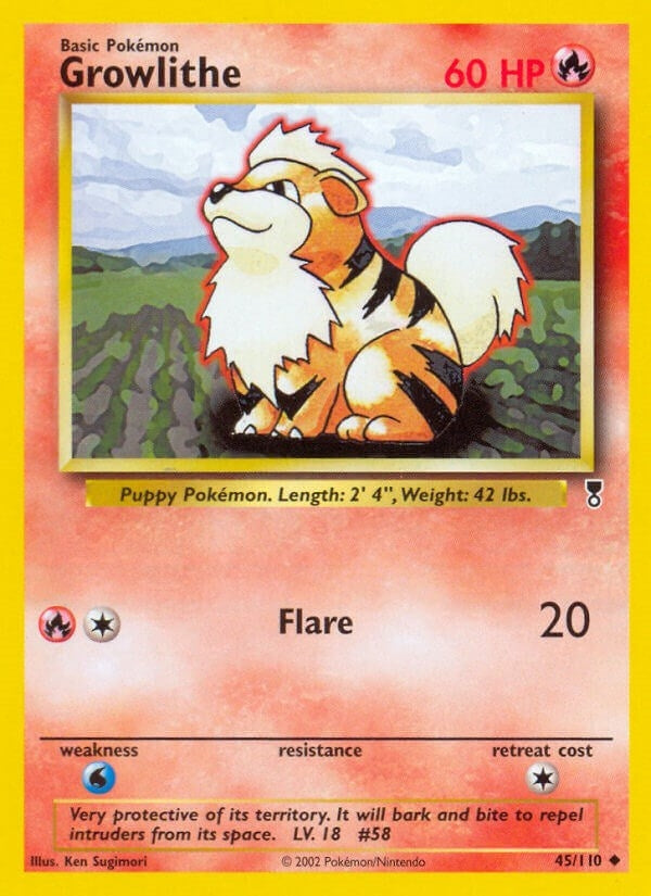 Image for Growlithe (045/110) (Legendary Collection) (LC) - Pokemon