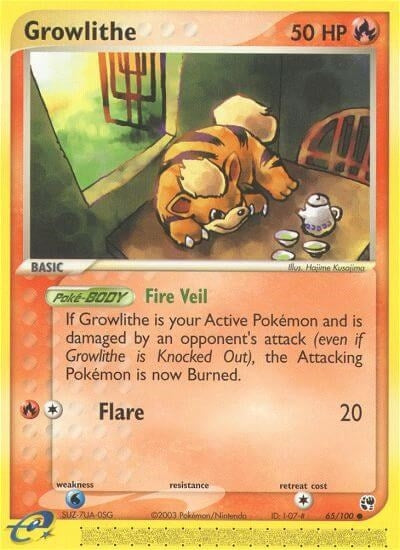 Image for Growlithe (65/100) (EX Sandstorm) (SS) - Pokemon
