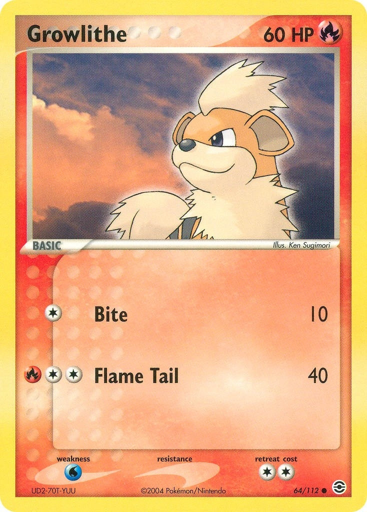 Image for Growlithe (64/112) (EX FireRed & LeafGreen) (RG) - Pokemon