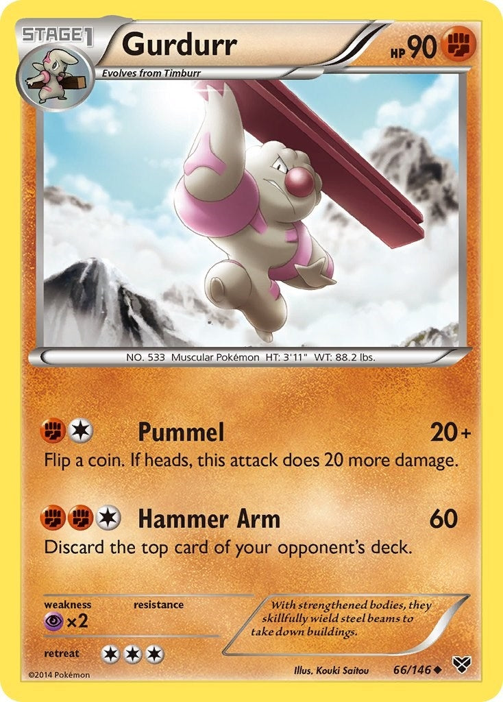 Image for Gurdurr (66/146) (XY Base Set) (XY) - Pokemon