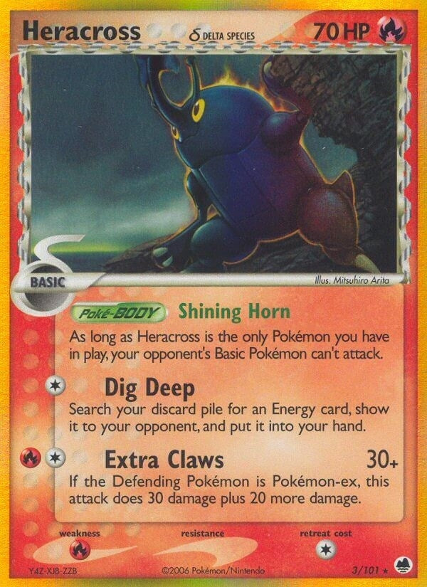 Image for Heracross (Delta Species) (3/101) (EX Dragon Frontiers) (DF) - Pokemon