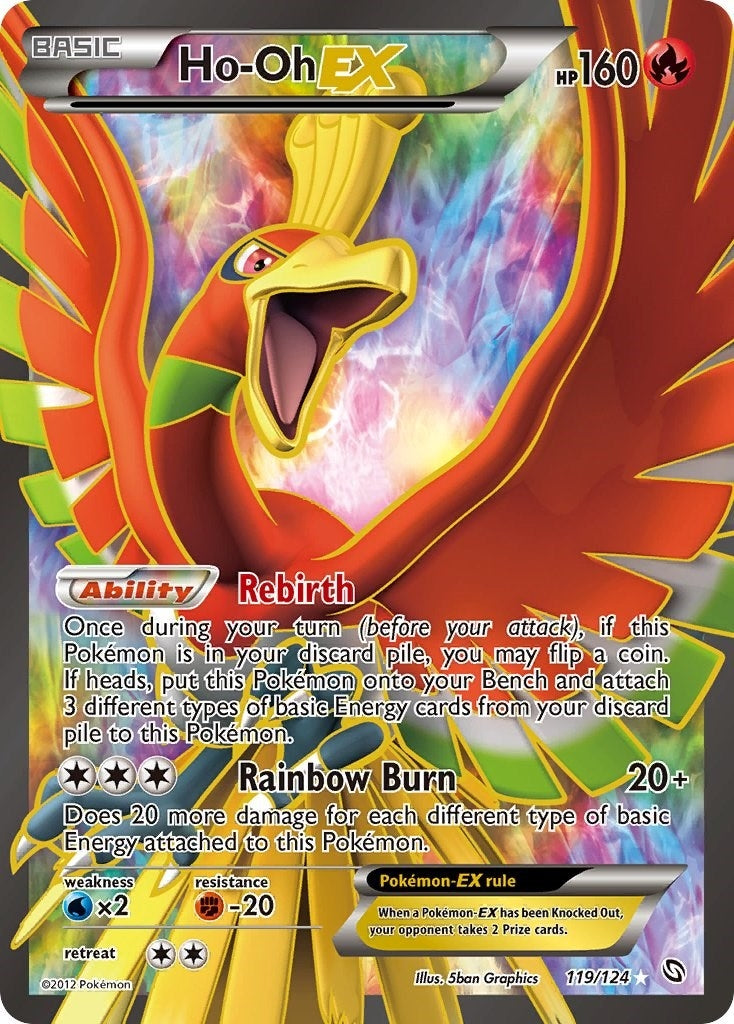 Image for Ho-Oh Ex (119 Full Art) (119/124) (Dragons Exalted) (DRX) - Pokemon