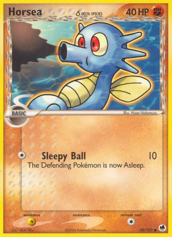 Image for Horsea - 050/101 (Delta Species) (50/101) (EX Dragon Frontiers) (DF) - Pokemon