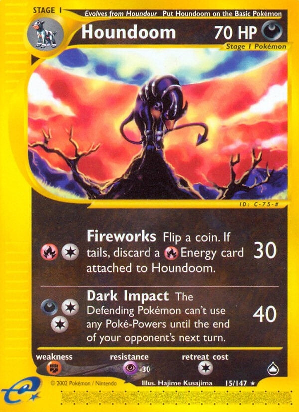 Image for Houndoom (15) (015/147) (Aquapolis) (AQ) - Pokemon