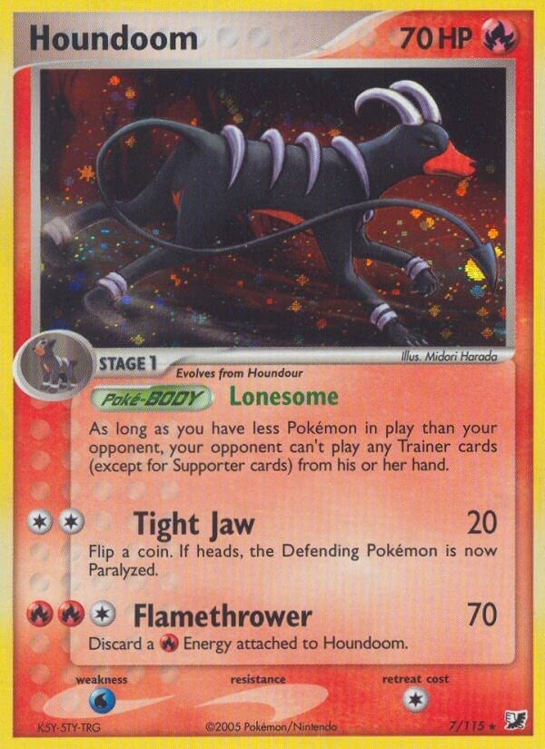 Image for Houndoom (7/115) (EX Unseen Forces) (UF) - Pokemon