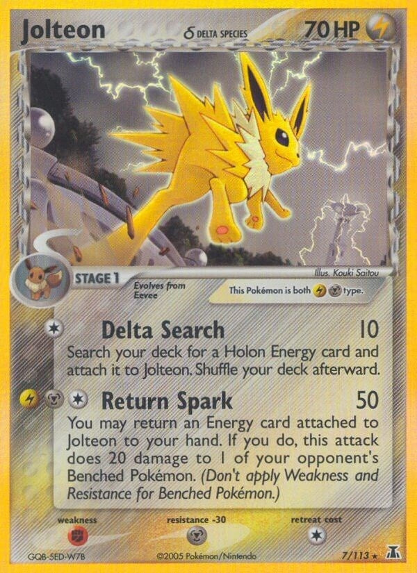 Image for Jolteon (Delta Species) (7/113) (EX Delta Species) (DS) - Pokemon