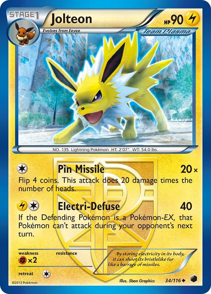 Image for Jolteon (Team Plasma) (34/116) (Plasma Freeze) (PLF) - Pokemon