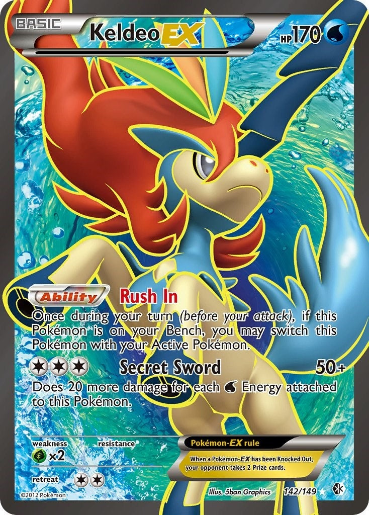 Image for Keldeo EX (142 Full Art) (142/149) (Boundaries Crossed) (BCR) - Pokemon