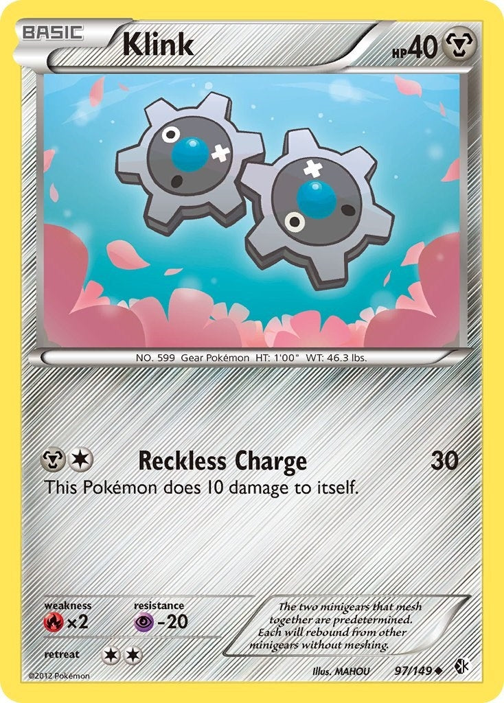 Image for Klink (97/149) (Boundaries Crossed) (BCR) - Pokemon