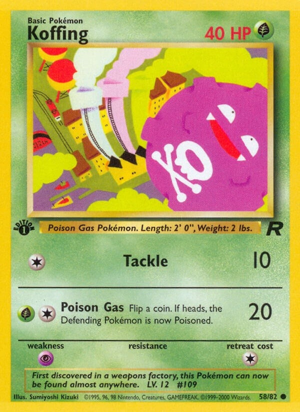 Image for Koffing (58/82) (Team Rocket) (TR) - Pokemon