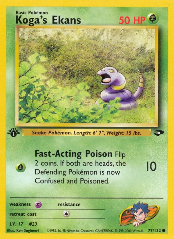 Image for Koga's Ekans (077/132) (Gym Challenge) (G2) - Pokemon