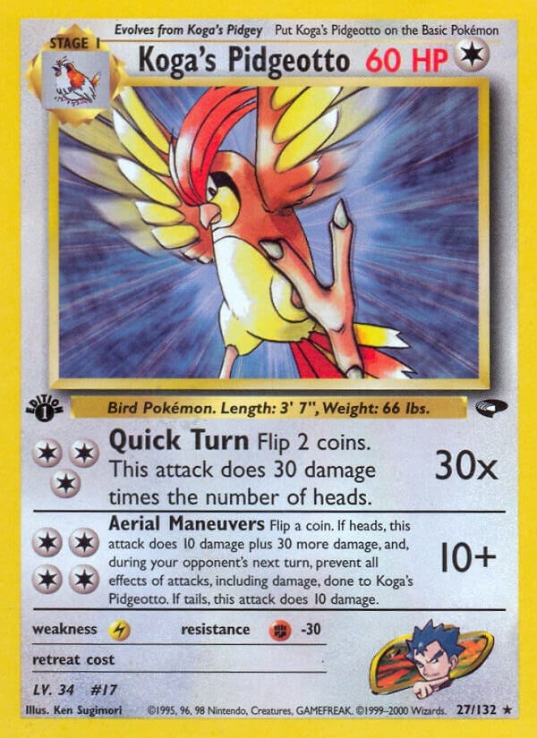 Image for Koga's Pidgeotto (027/132) (Gym Challenge) (G2) - Pokemon