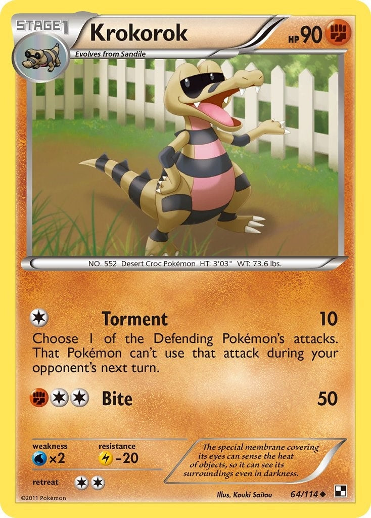 Image for Krokorok (64/114) (Black and White) (BLW) - Pokemon