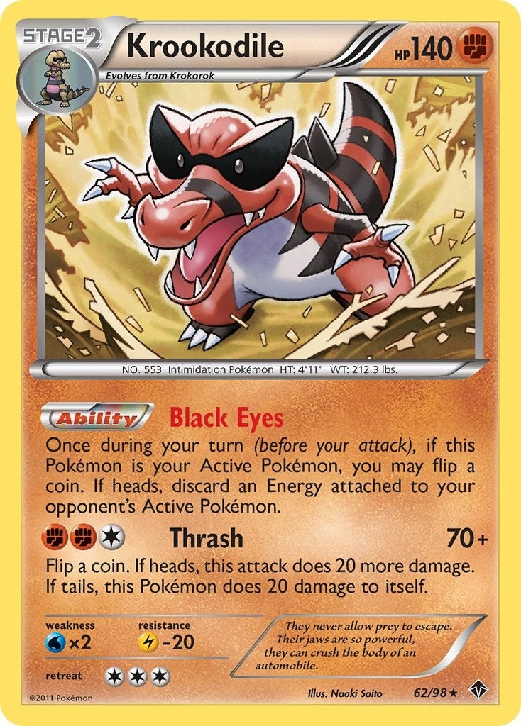 Image for Krookodile (62/98) (Emerging Powers) (EPO) - Pokemon