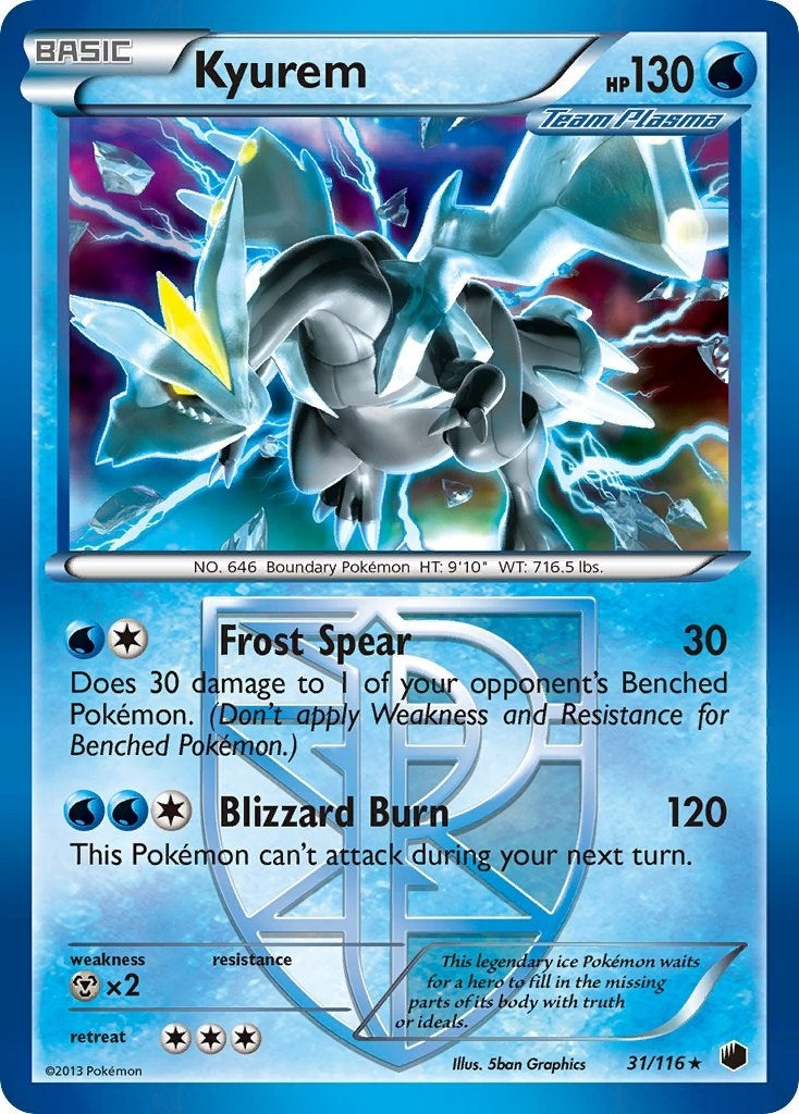 Image for Kyurem (Team Plasma) (31/116) (Plasma Freeze) (PLF) - Pokemon