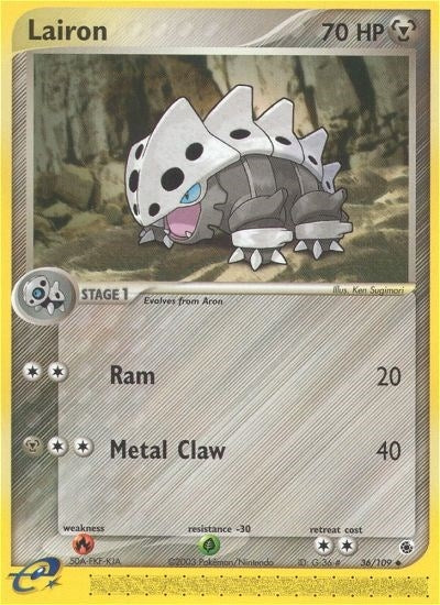 Image for Lairon (36/109) (EX Ruby and Sapphire) (RS) - Pokemon
