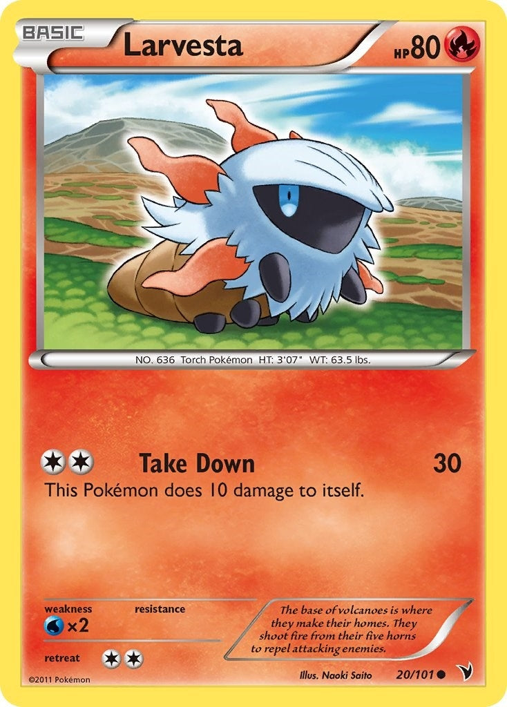 Image for Larvesta (20) (20/101) (Noble Victories) (NVI) - Pokemon