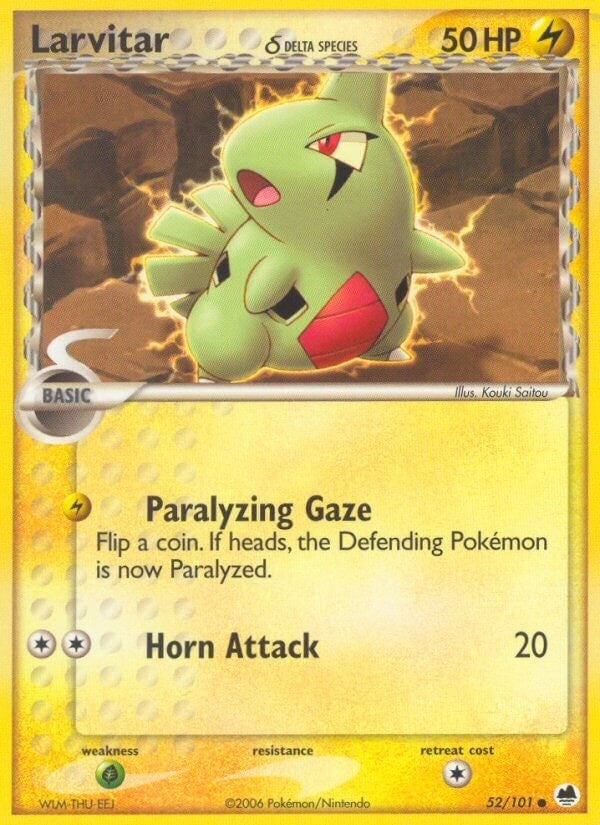 Image for Larvitar (Delta Species) (52/101) (EX Dragon Frontiers) (DF) - Pokemon