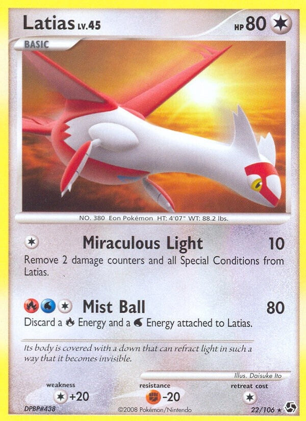Image for Latias (22/106) (Great Encounters) (GE) - Pokemon