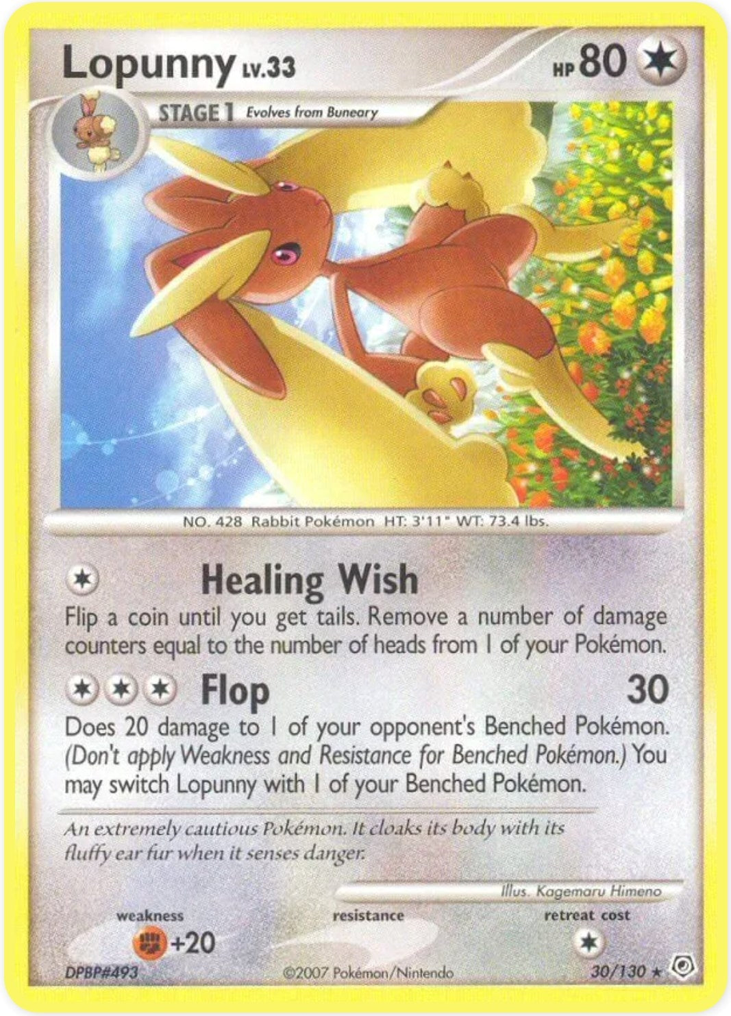 Image for Lopunny (30/130) (Diamond and Pearl) (DP) - Pokemon