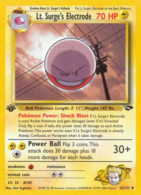 Image for Lt. Surge's Electrode (052/132) (Gym Challenge) (G2) - Pokemon