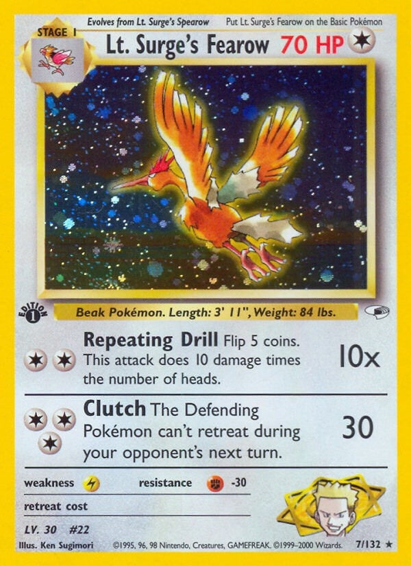 Image for Lt. Surge's Fearow (007/132) (Gym Heroes) (G1) - Pokemon
