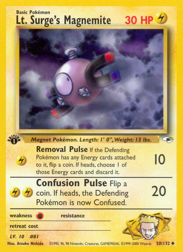 Image for Lt. Surge's Magnemite (50) (050/132) (Gym Heroes) (G1) - Pokemon